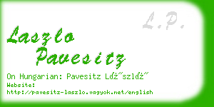 laszlo pavesitz business card